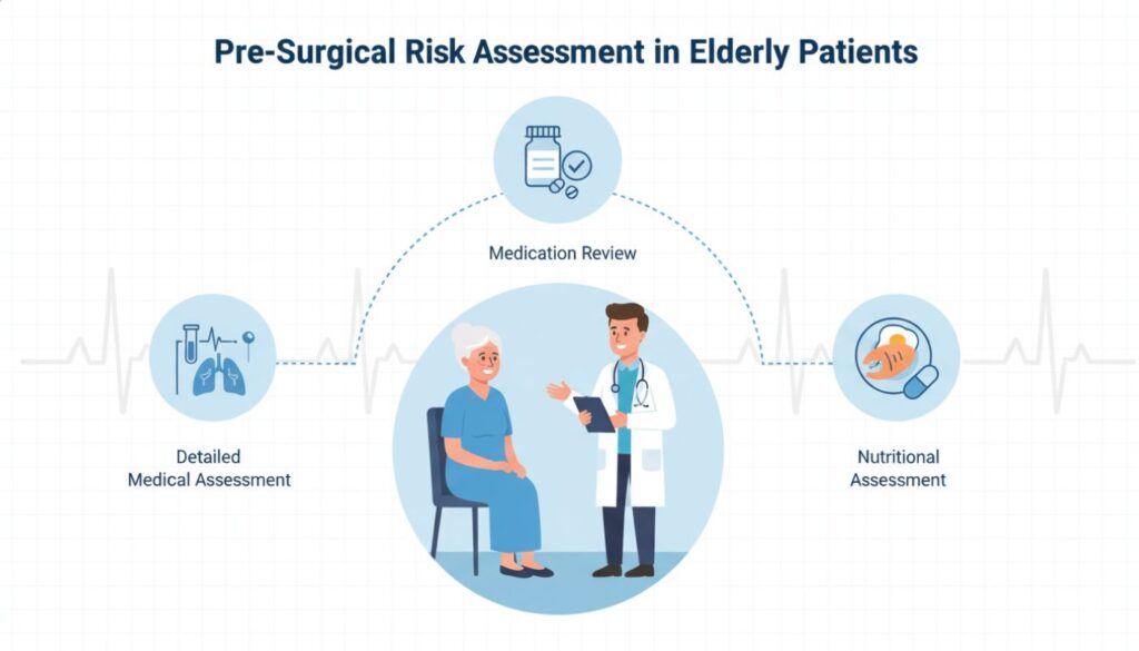 Pre-surgical assessment for elderly patients.